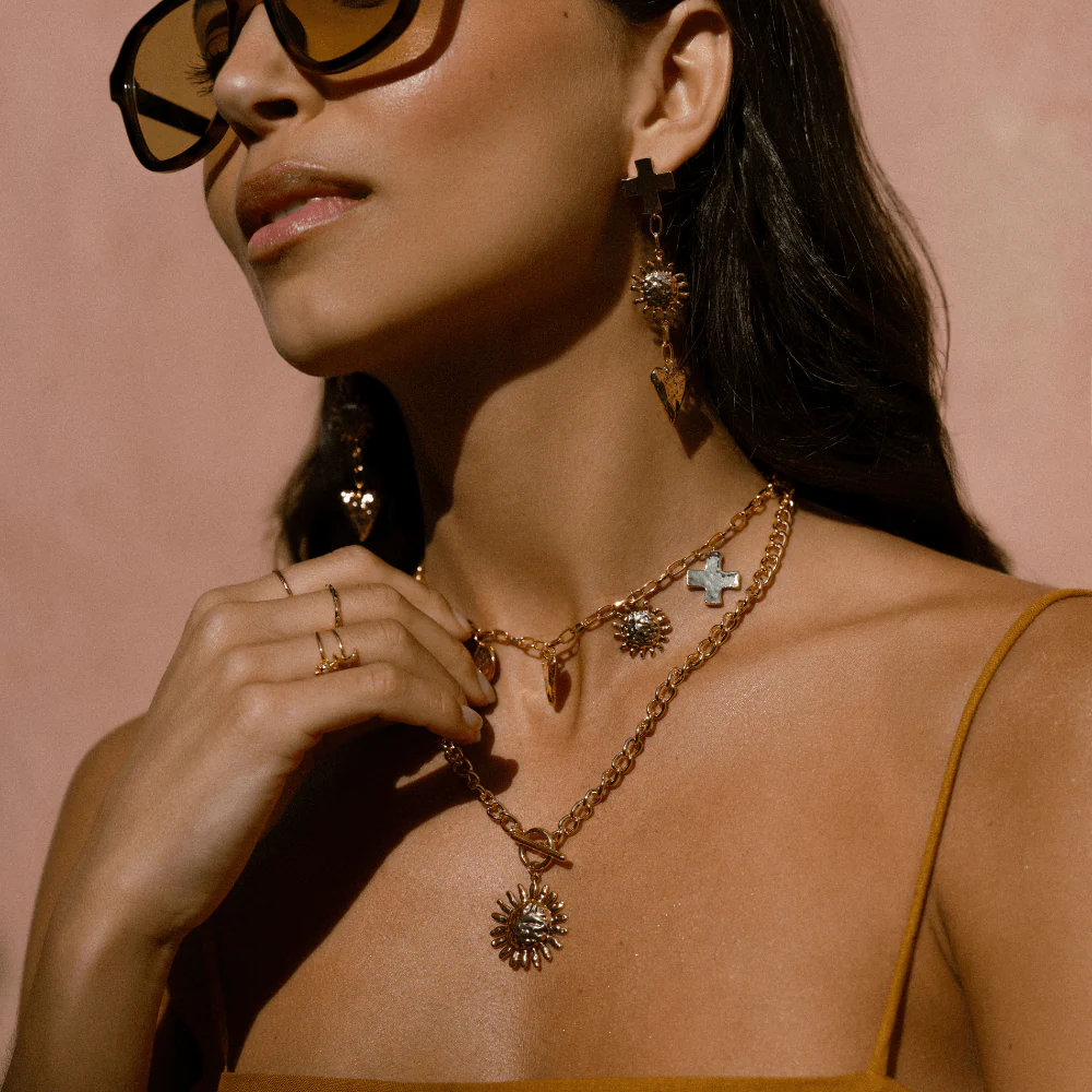 Molten Sun & T-Bar Necklace - Image 7