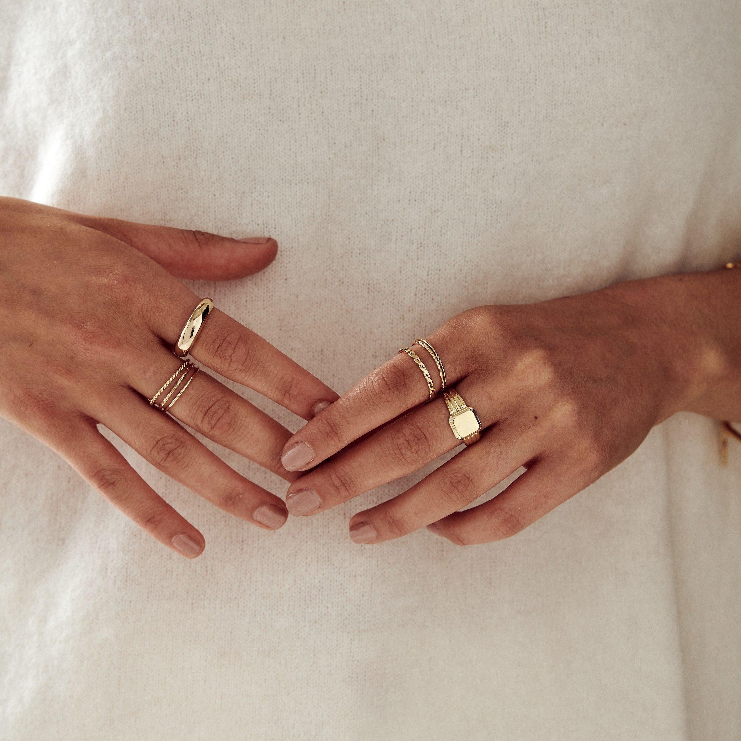 Multi Stack Ring Set - Gold - Image 5