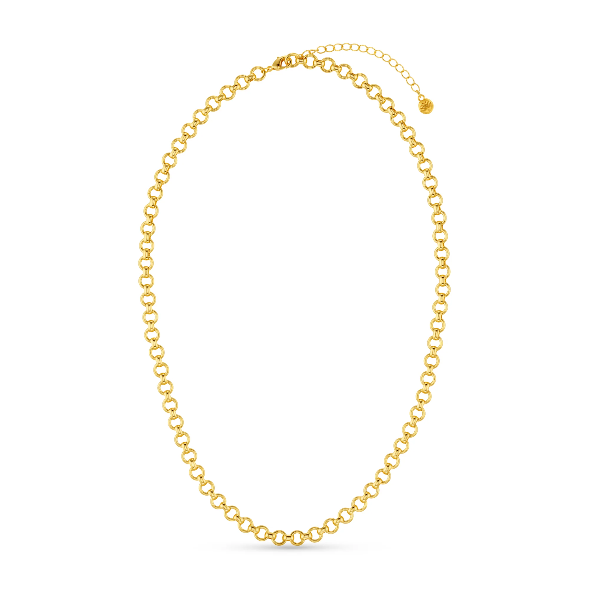 Open Circle Link Chain Necklace - Image 3