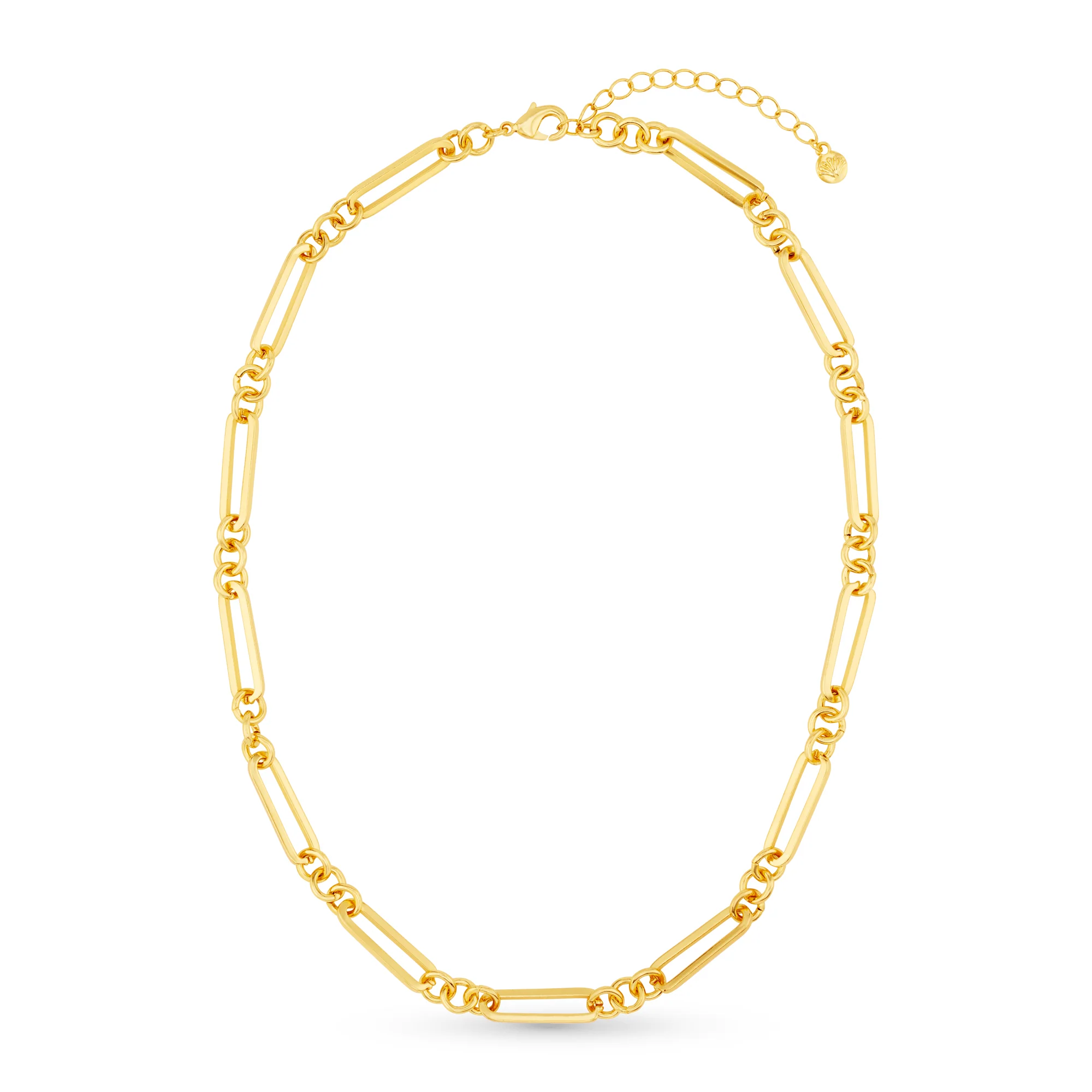 Open Rectangular Link Necklace - Image 3