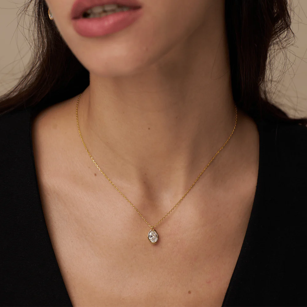 Organic Crystal Charm Necklace - Image 2