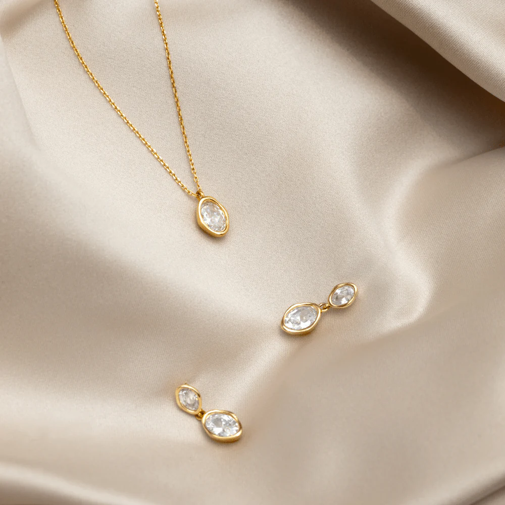 Organic Crystal Charm Necklace - Image 3