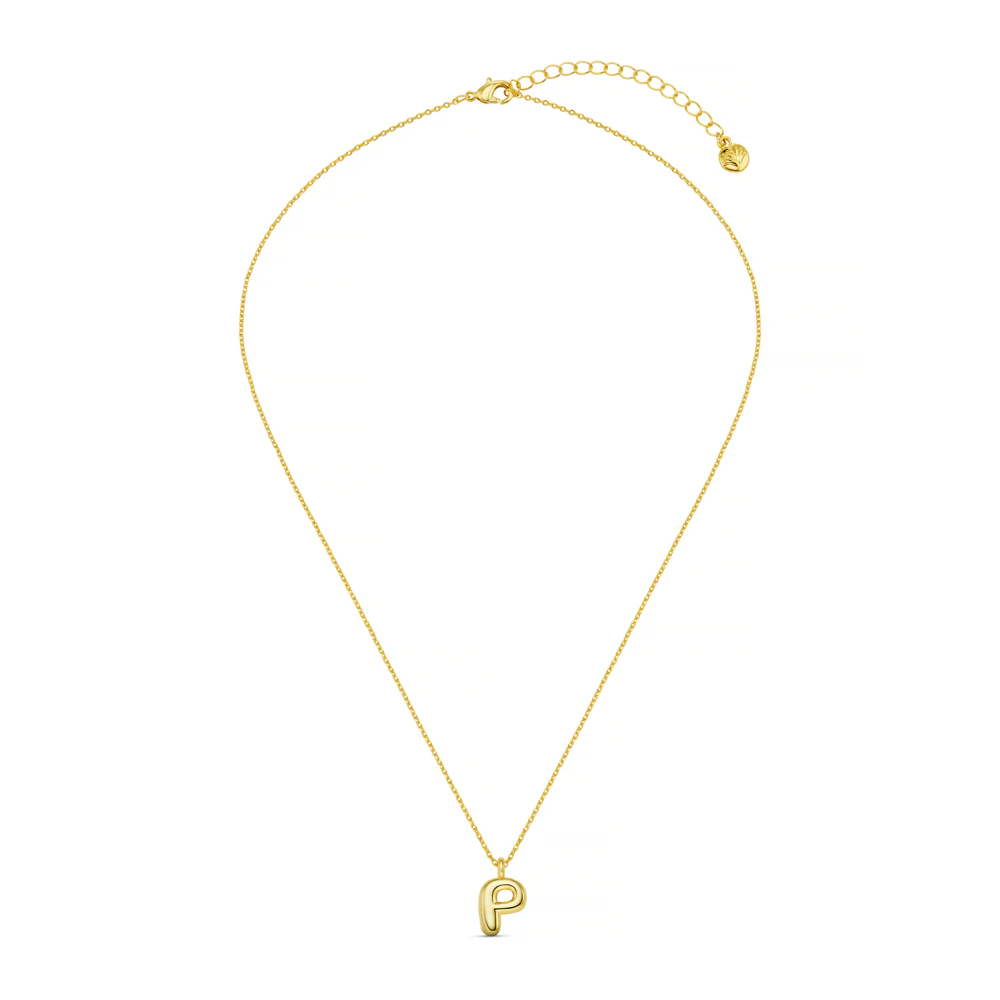 P Bubble Initial Necklace - Image 3