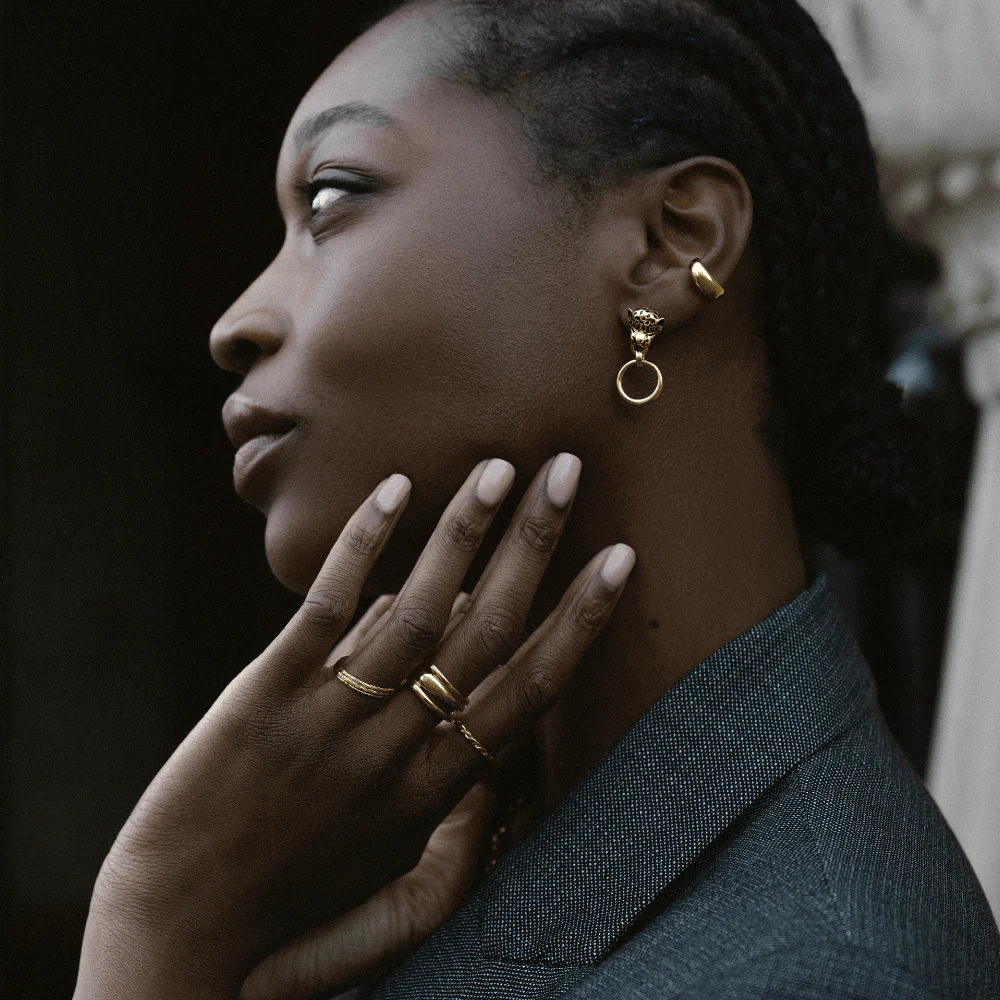 Panther Doorknocker Earrings - Image 3