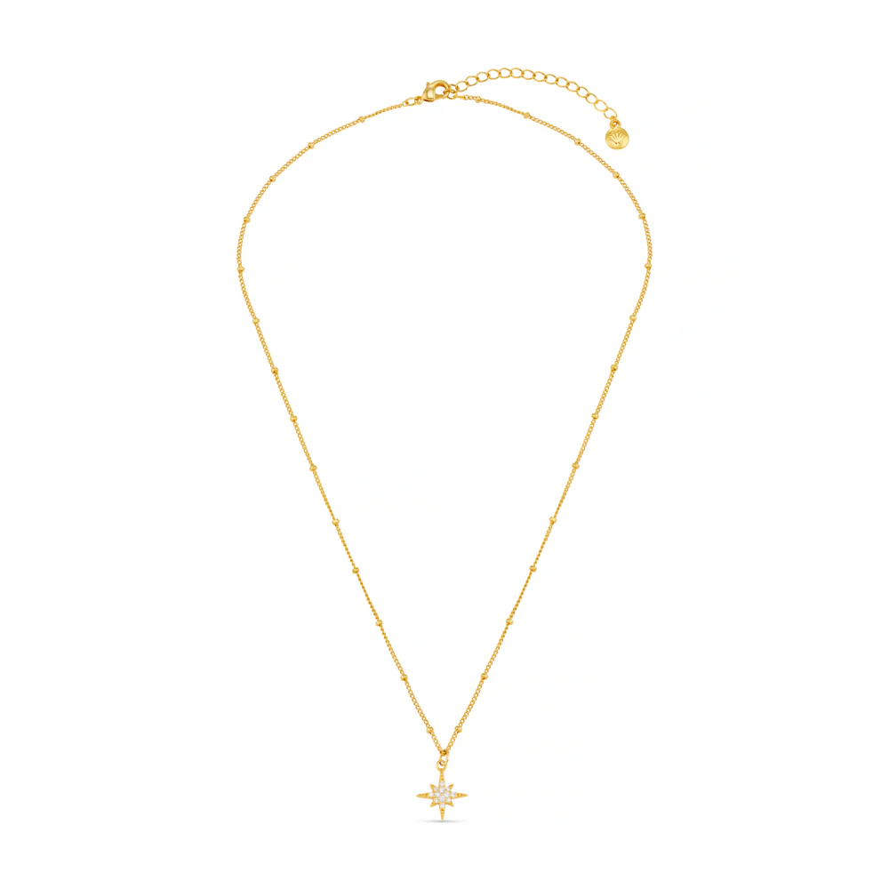 Pavé Starburst Satellite Chain Necklace - Image 3