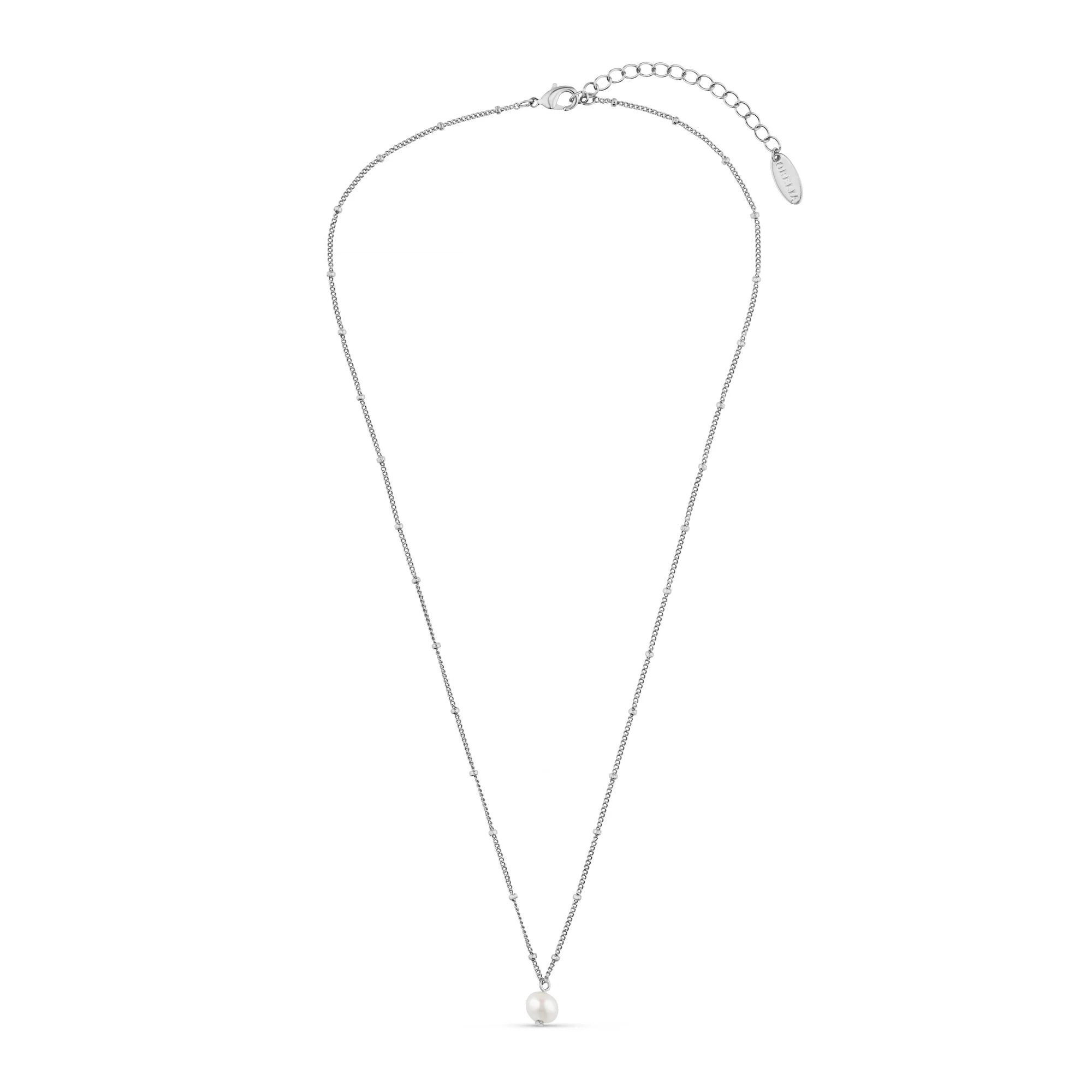 Pearl Satellite Necklace - Silver - Image 4