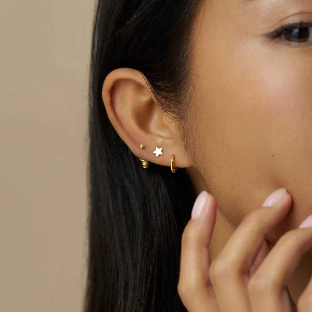 Pearl & Star Micro Hoop Ear Stacking Set - Image 2