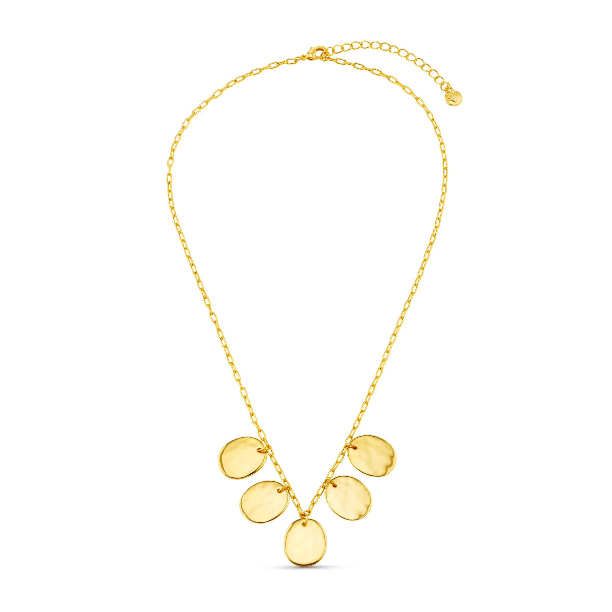 Polished Molten Layered Coin Necklace - Image 3