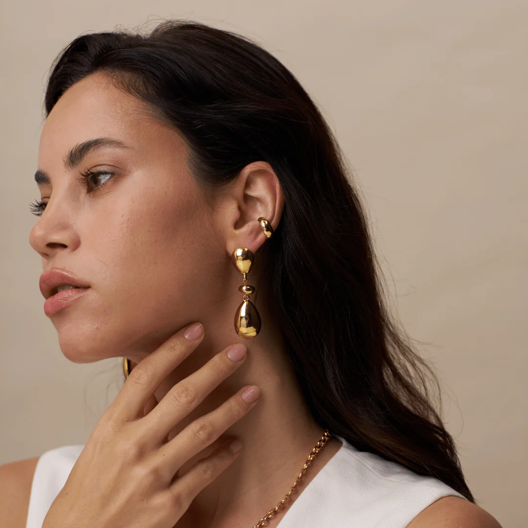 Polished Statement Mix Drop Earrings - Image 3