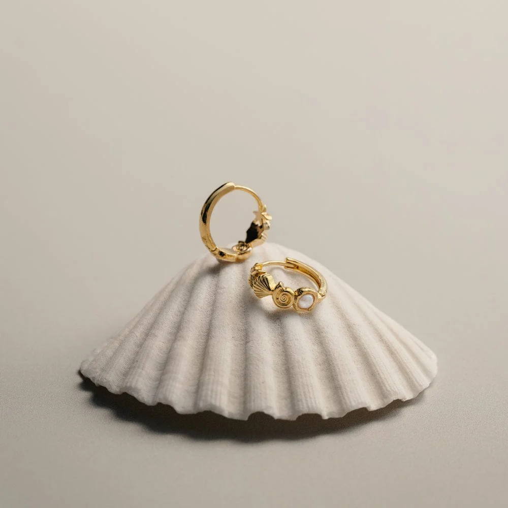 Seaside Motif Hoop Earrings - Image 3