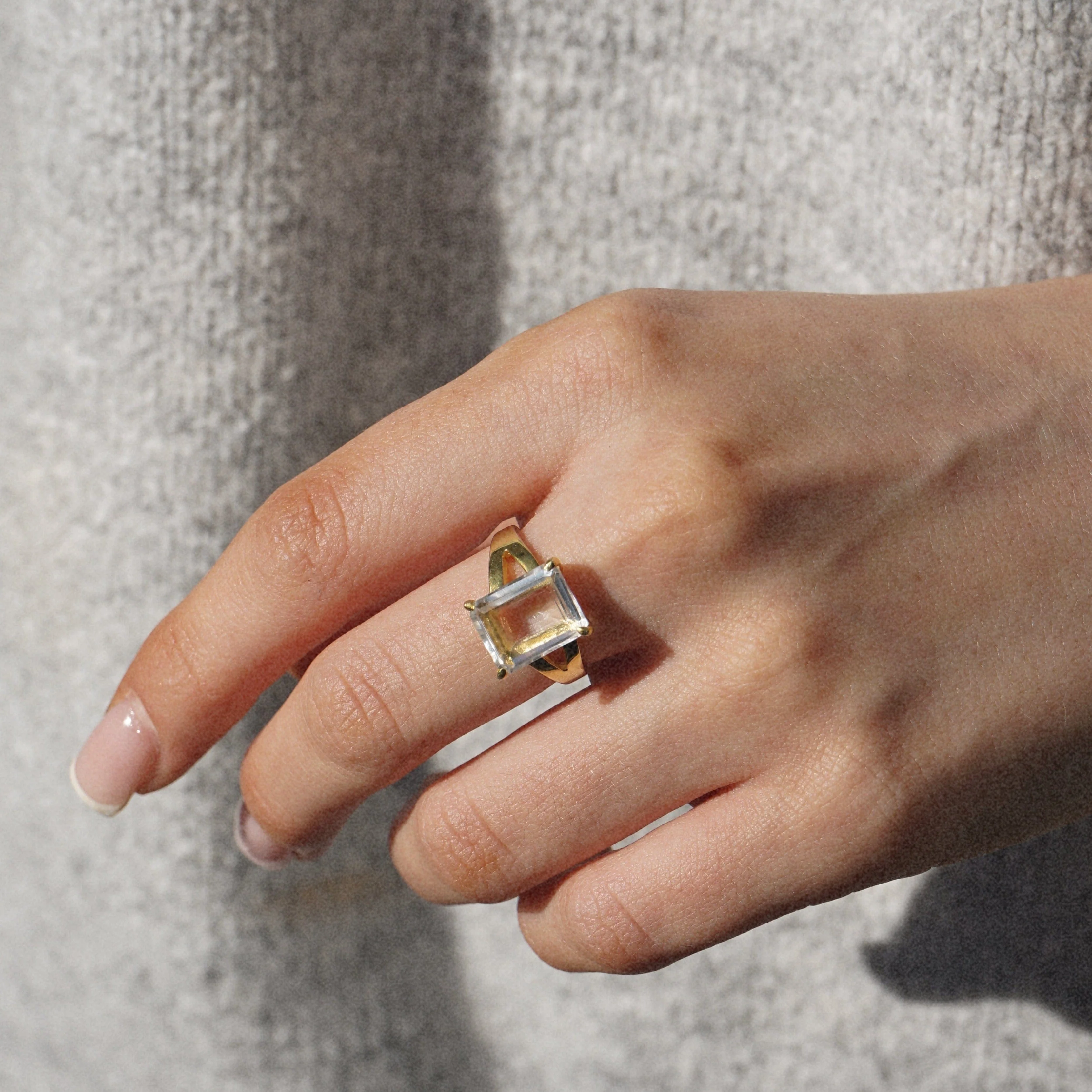 Semi-Precious Claw Set Ring - Image 2