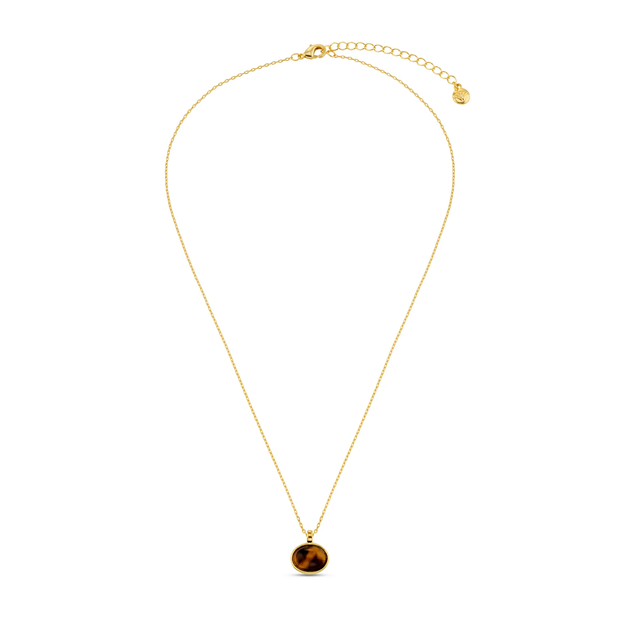 Semi-Precious Tiger's Eye Pendant Necklace - Image 4