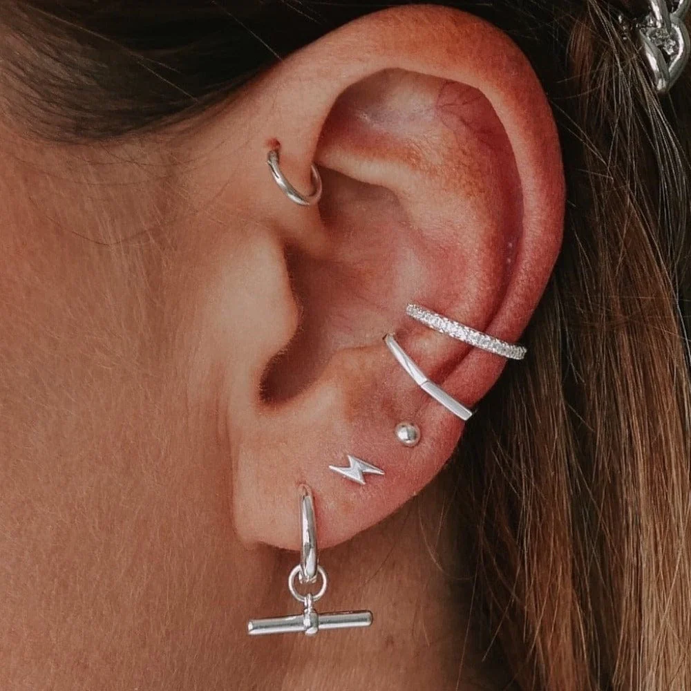 Fine Pavé Ear Cuff - Silver - Image 4