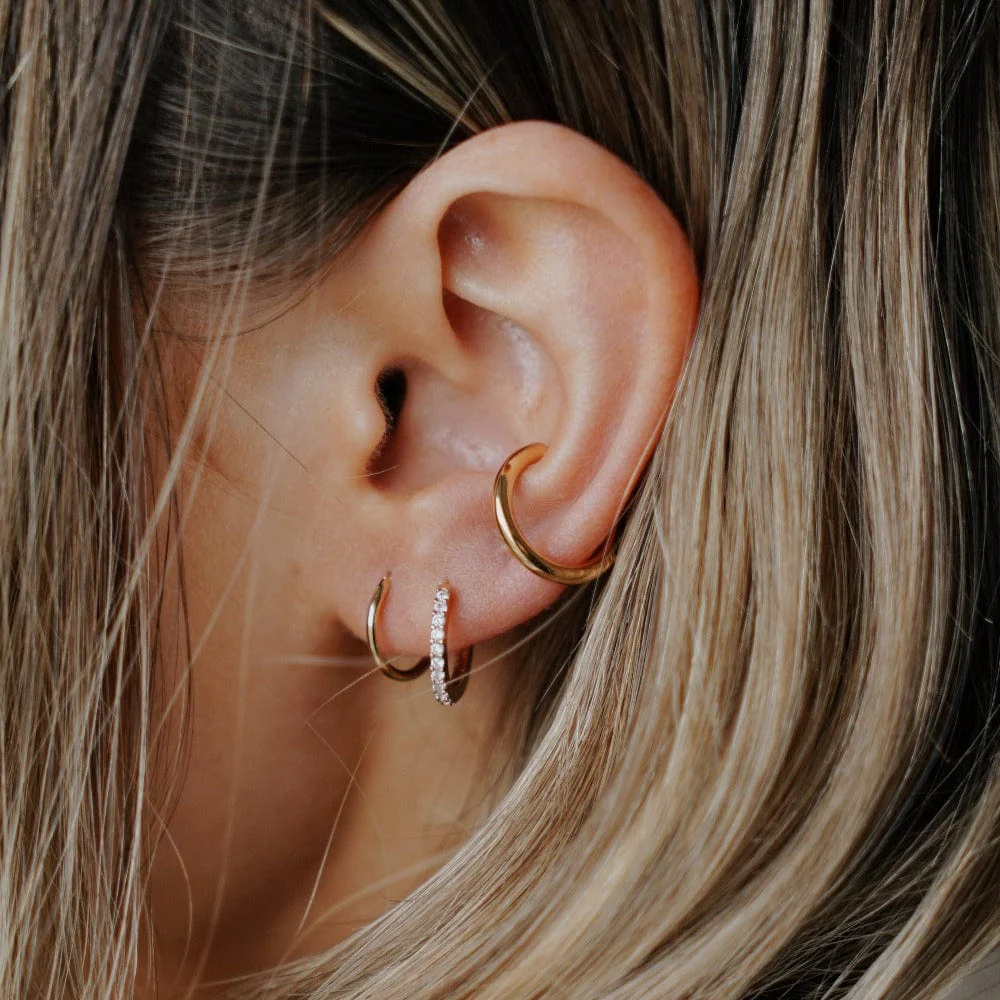 Simple Ear Cuff - Gold - Image 3