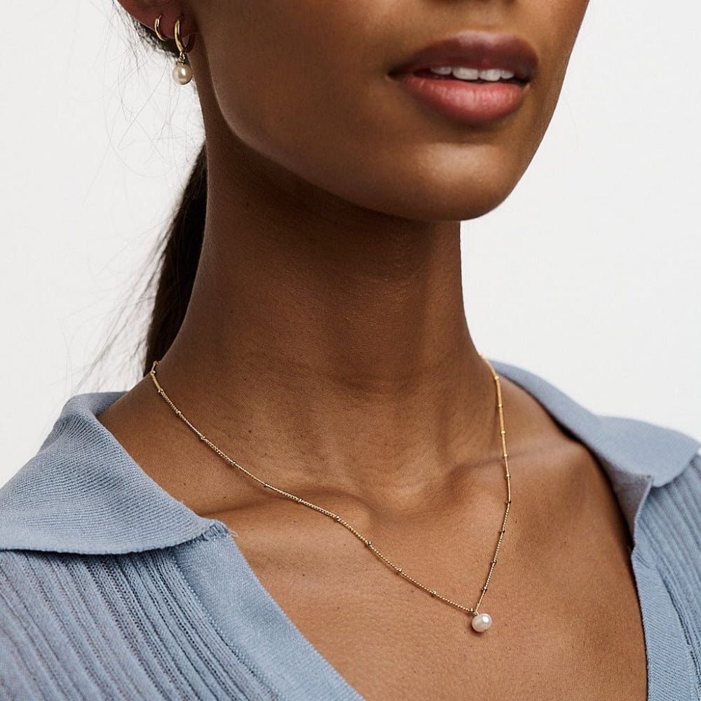 Pearl Satellite Necklace - Gold - Image 3