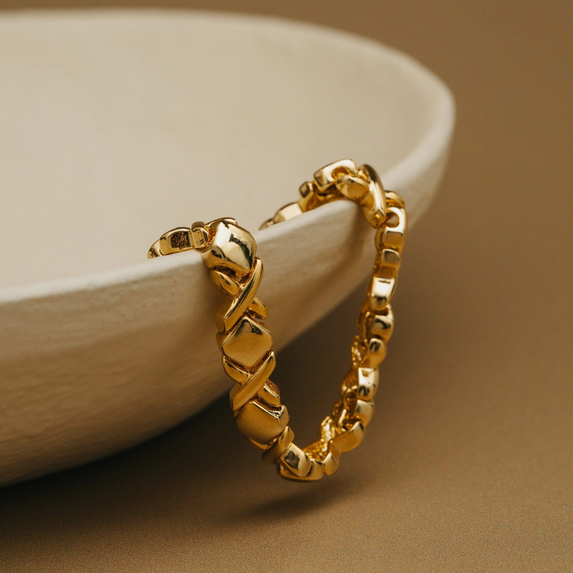Solid Cross Metal Tennis Bracelet - Image 3
