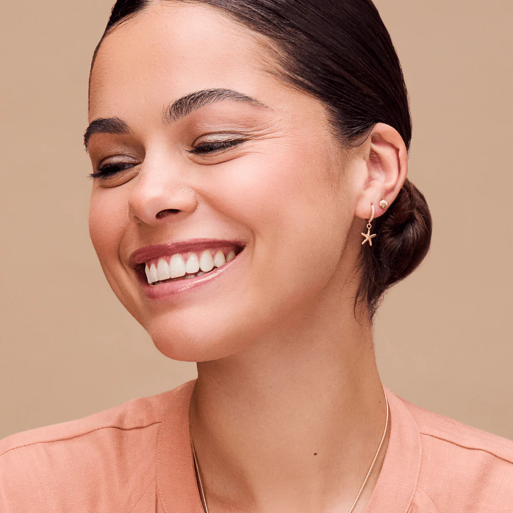 Starfish & Pearl Micro Hoop Earrings - Image 3