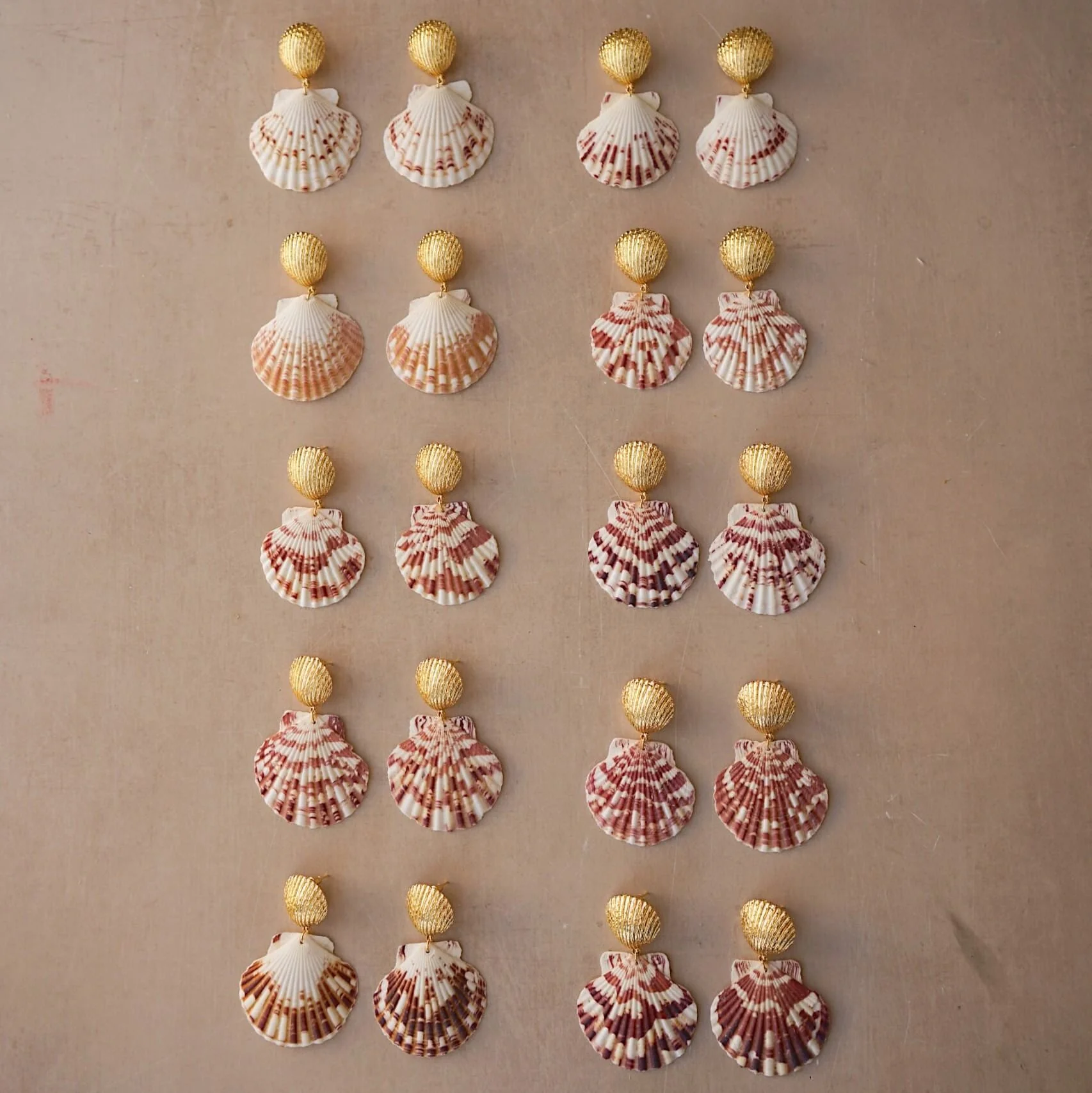 Statement Calico Shell Earrings - Image 5