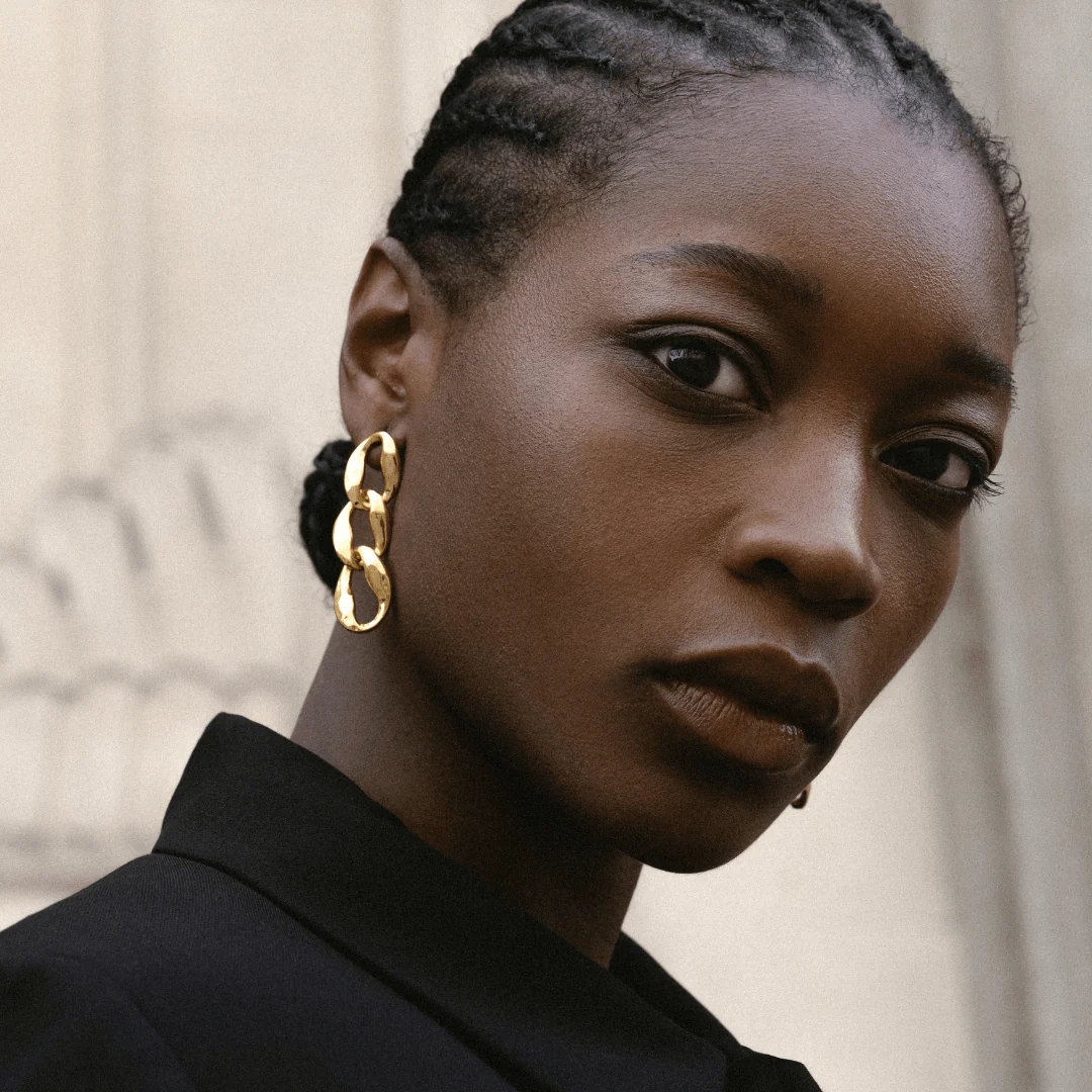 Statement Chain Drop Earrings - Image 2