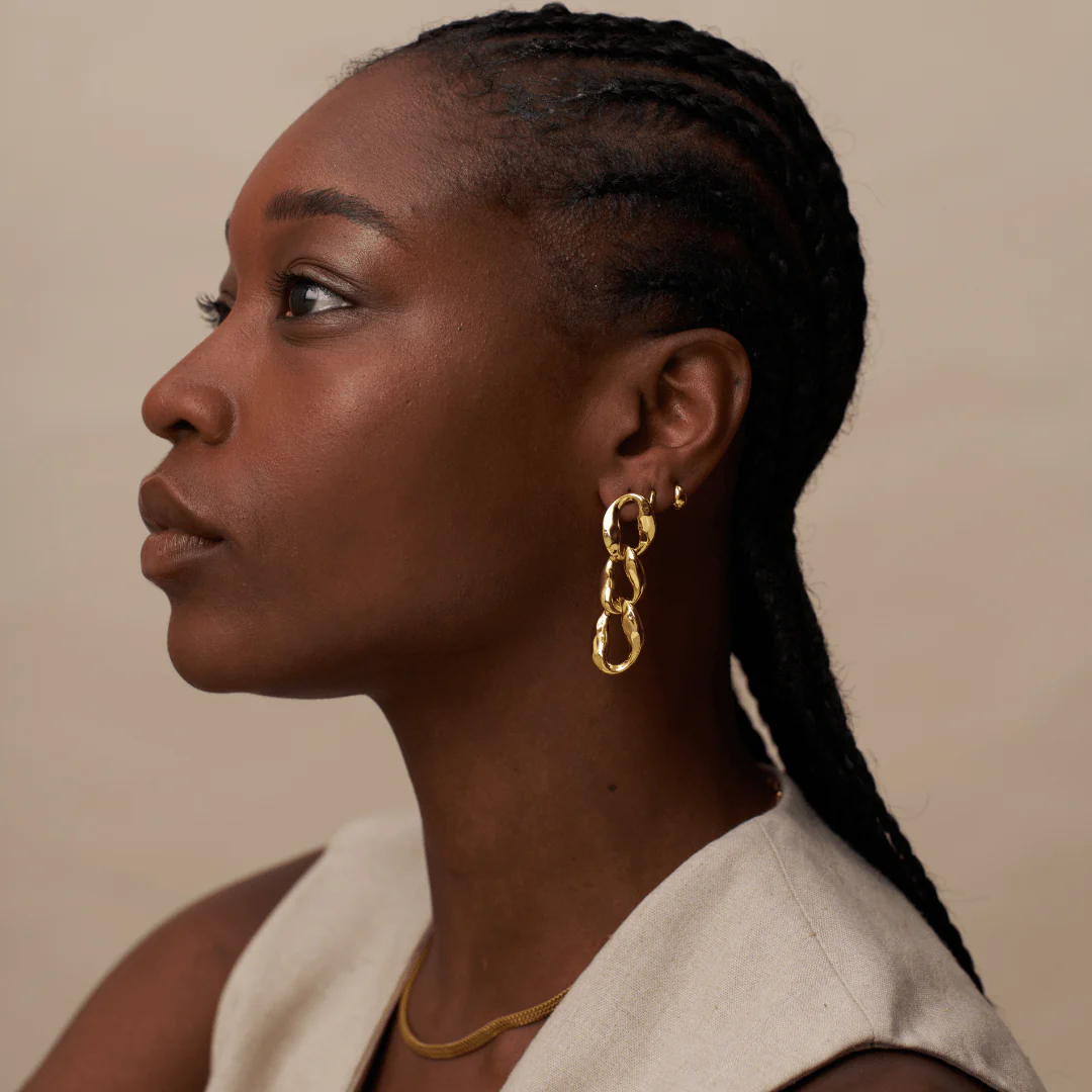 Statement Chain Drop Earrings - Image 3
