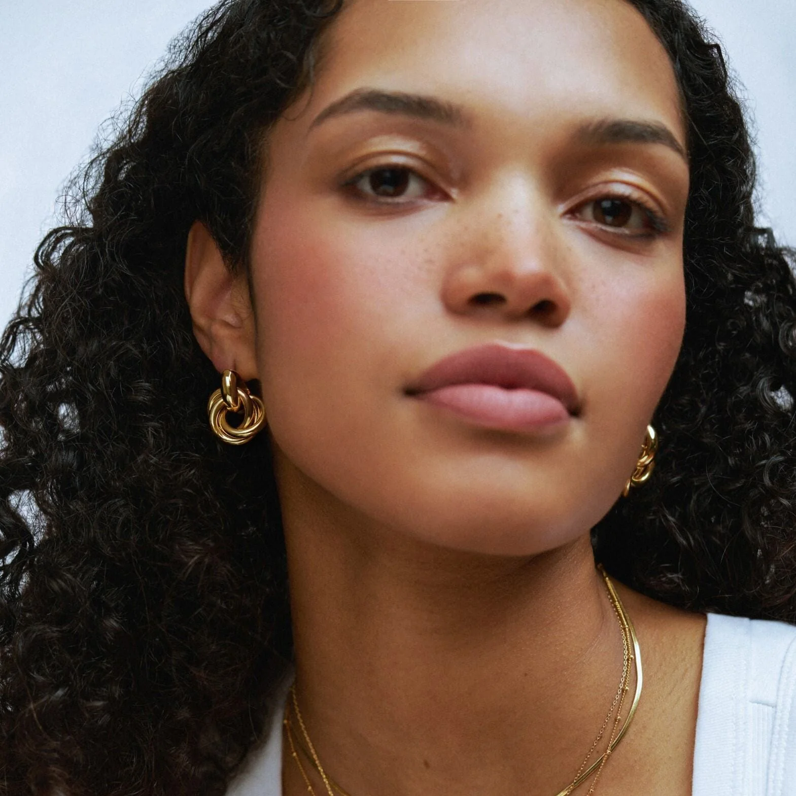 Statement Interlocking Earrings - Gold - Image 2