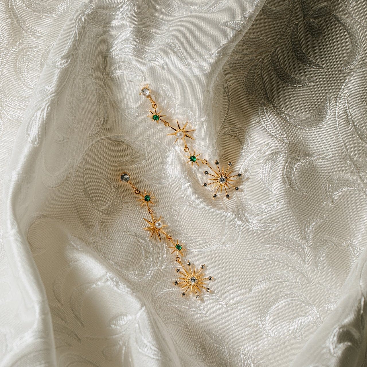 Statement Mixed Starburst Drop Earrings - Image 3