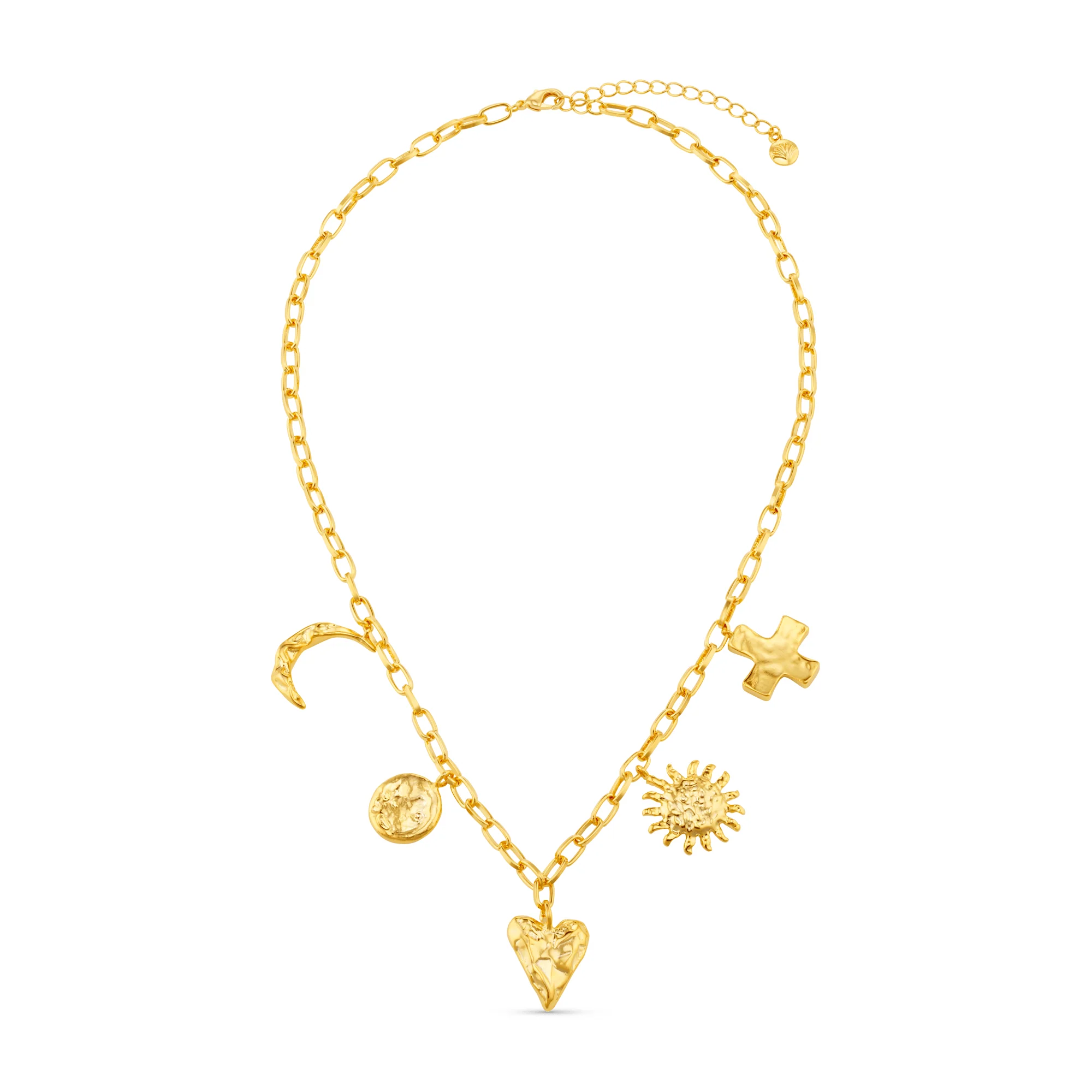 Statement Molten Charm Necklace - Image 6
