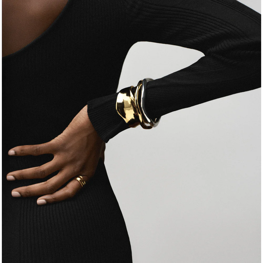 Statement Organic Molten Metal Cuff - Image 3