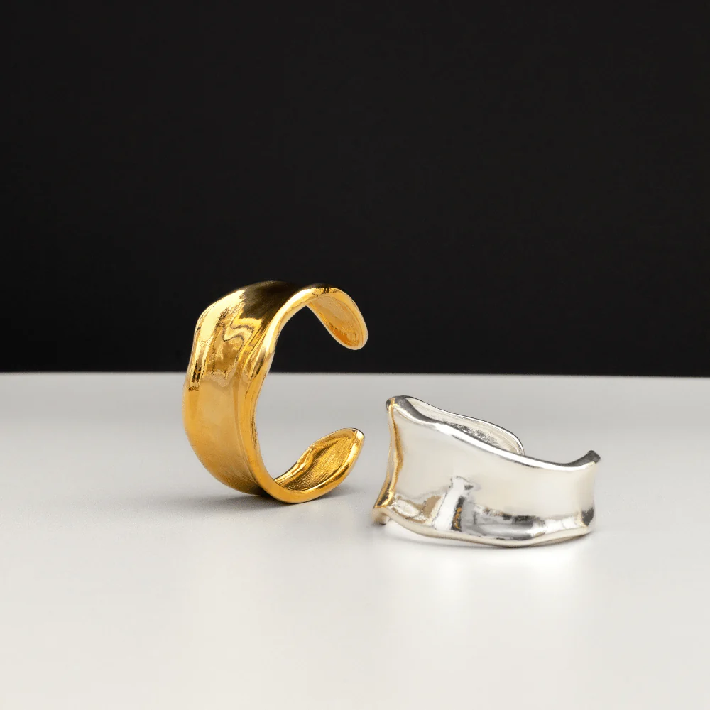 Statement Organic Molten Metal Cuff - Image 5
