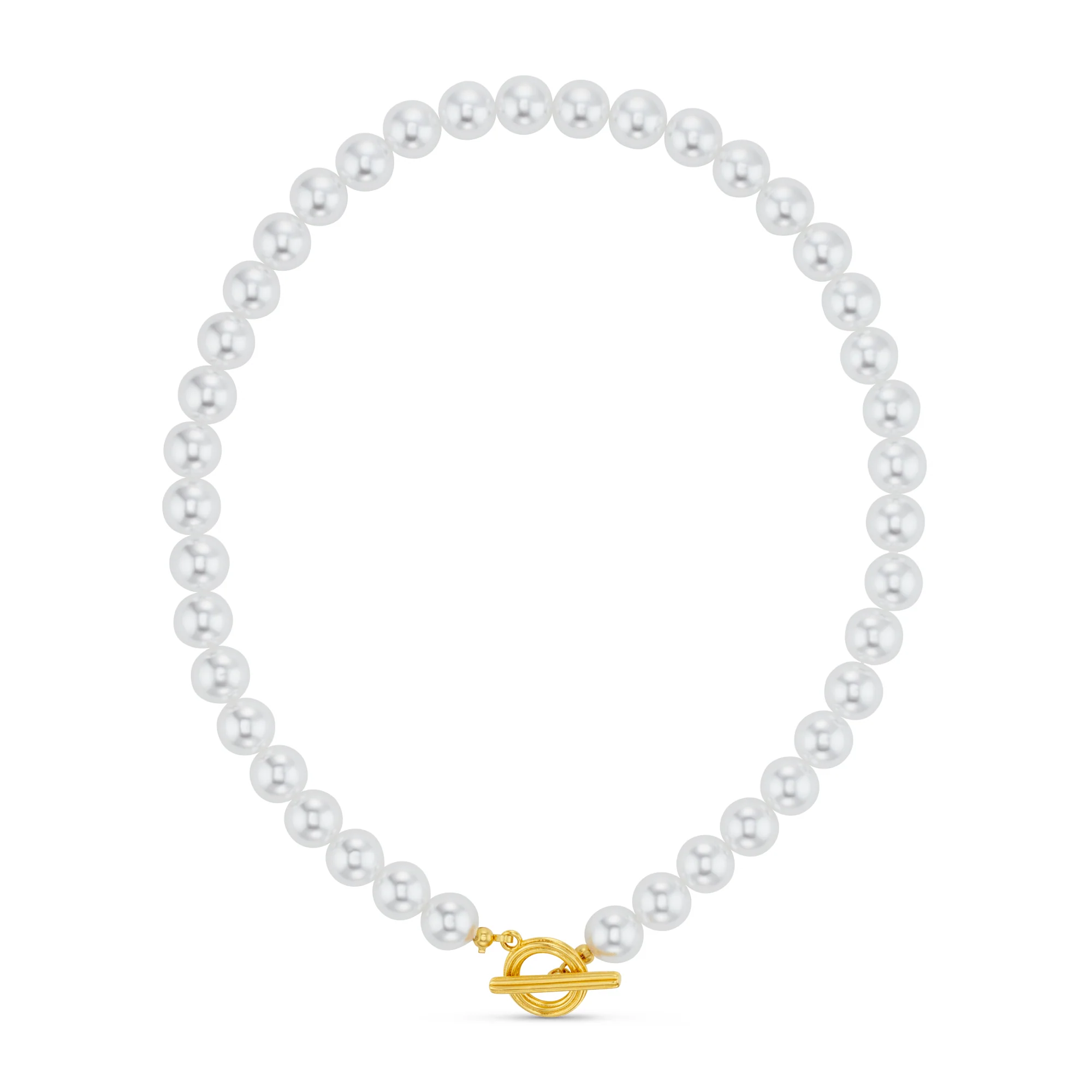 Statement Pearl T-Bar Necklace - Image 5