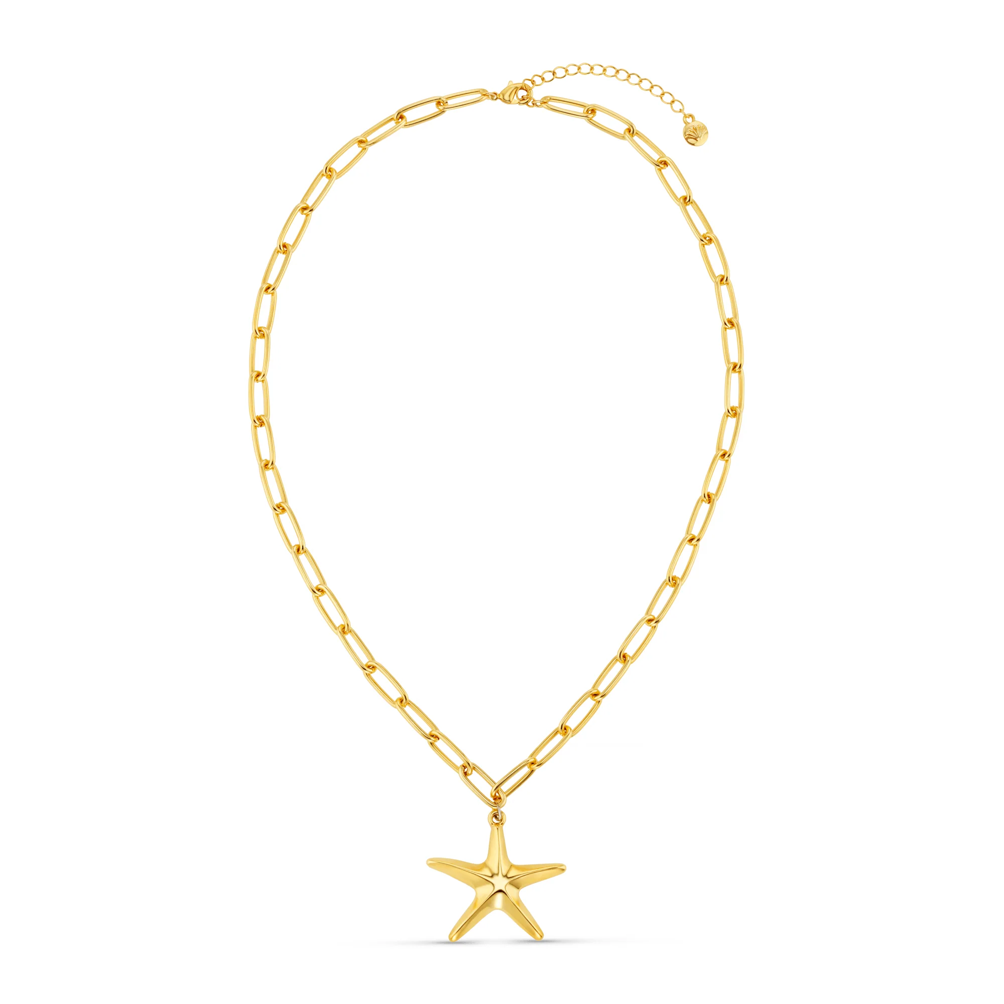 Statement Polished Starfish Chain Necklace - Image 4