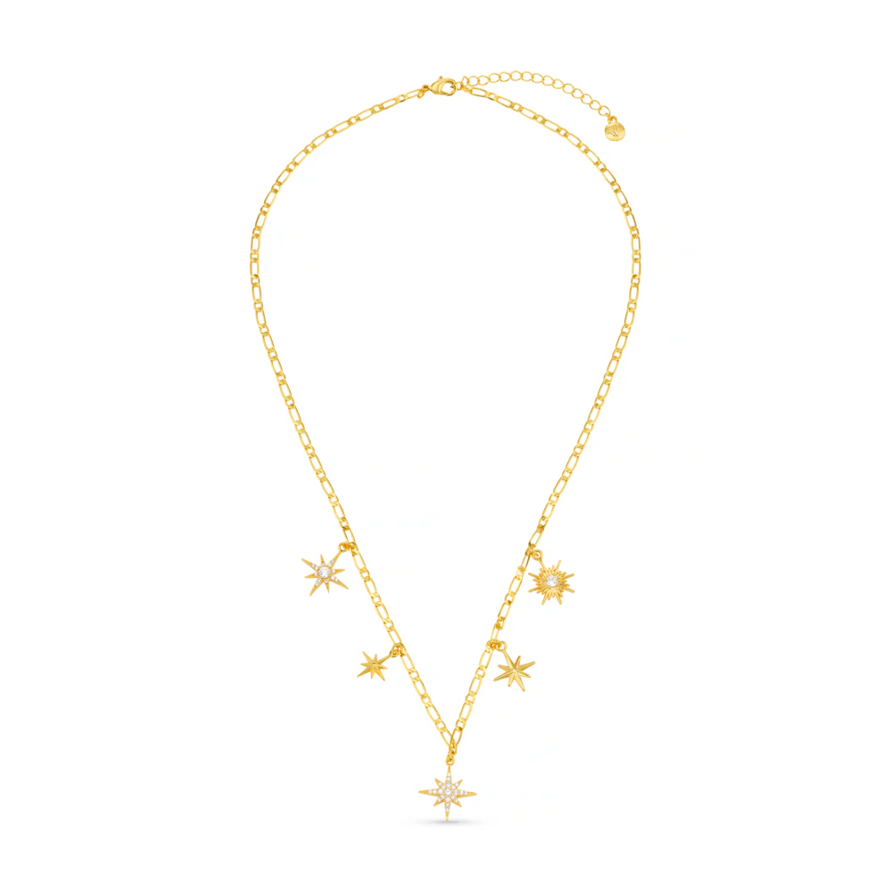 Statement Starburst Charm Drop Necklace - Image 3