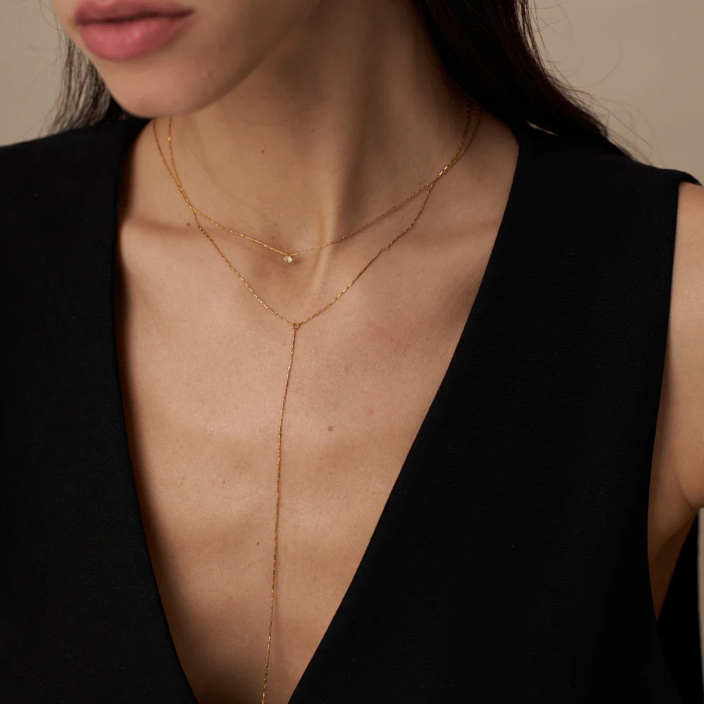 Super Fine Lariat Necklace - Image 3