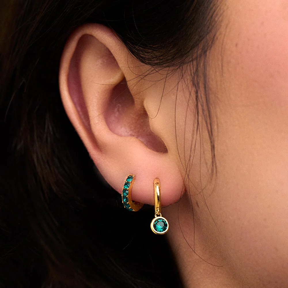 Emerald Ear Party Made With Swarovski® Crystals - Gold - Image 3