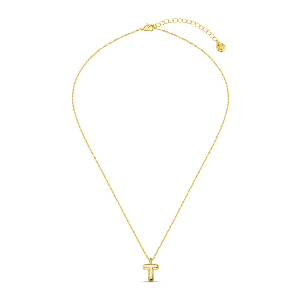 T Bubble Initial Necklace - Image 3