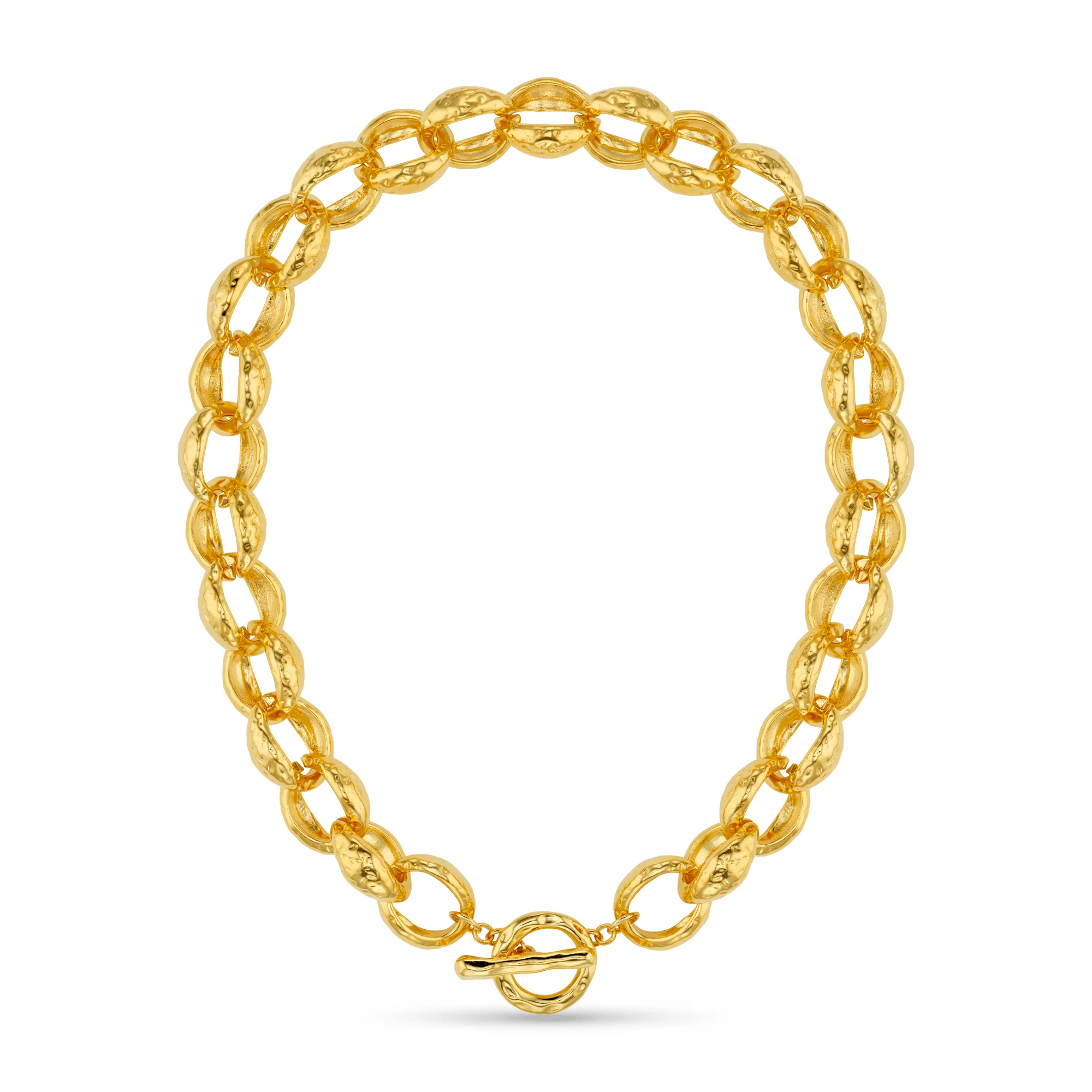 Textured Jumbo Link Necklace - Image 5