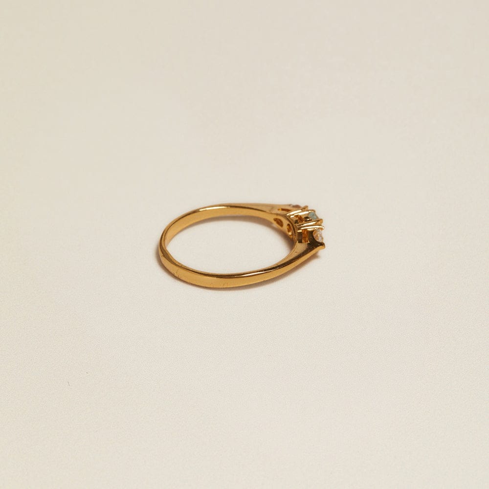 Vintage Crystal Trio Ring - Image 3