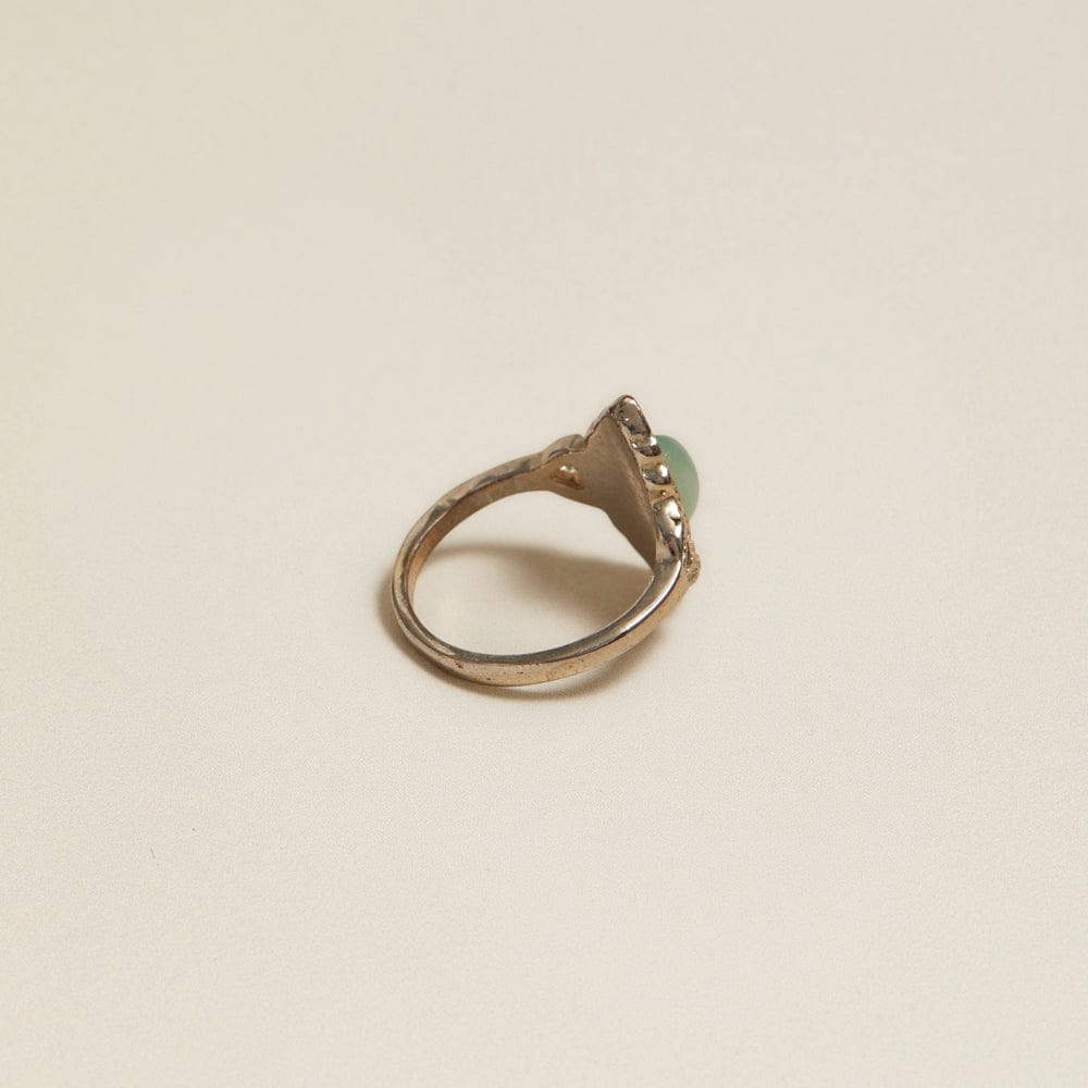 Vintage Crystal Turquoise Stone Ring - Image 3